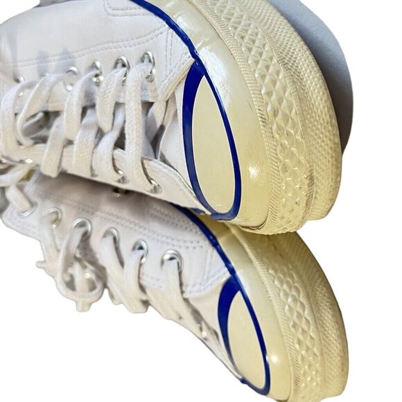 Converse Unisex Vintage Leather White/Blue Size W7 M5 - Picture 12 of 16